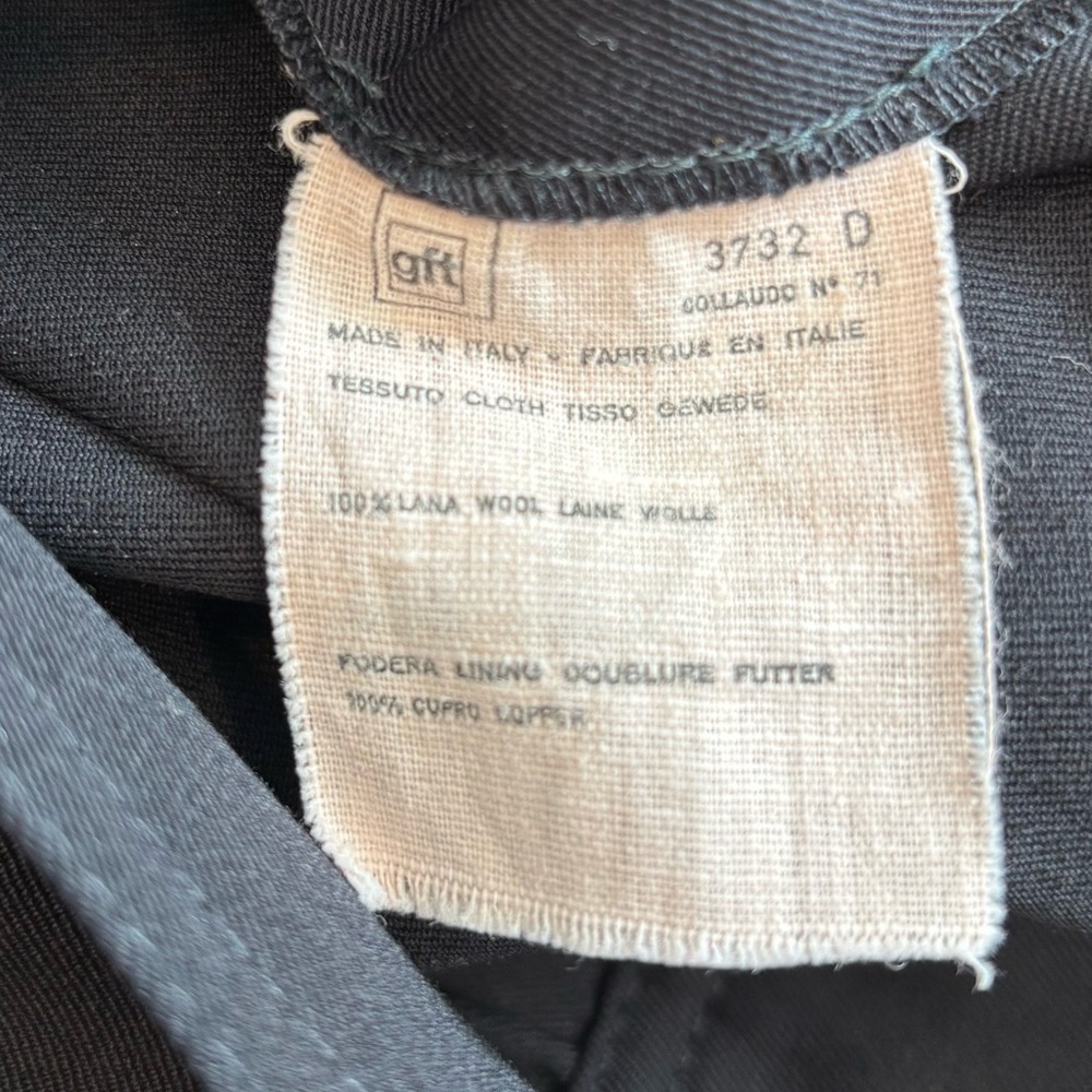 Vintage 90’s Valentino Double Breasted Wool Black Dress Size 40 - Picture 6 of 7